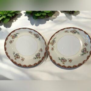 Royal Embassy China Rutland Floral Plates set of 2